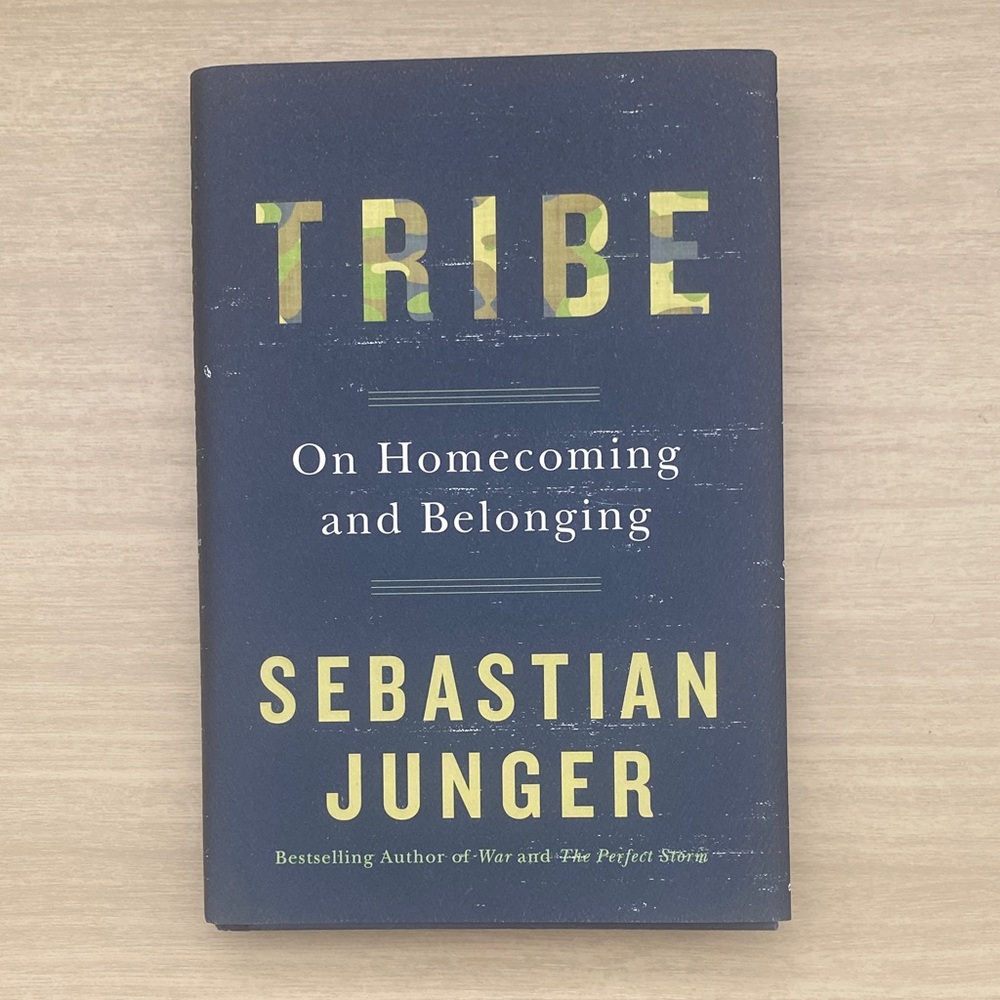 Navy Blue Hardcover Book - Tribe by Sebastian Junger